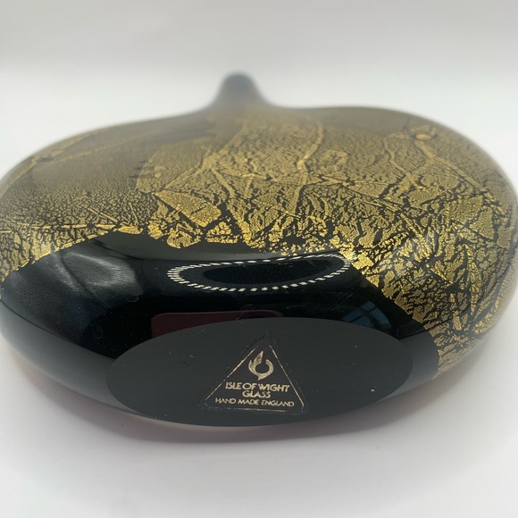 Vase Gold over black Lollipop Hand Blown Luxury Glass by Michael Harris. - Picture 2 of 9